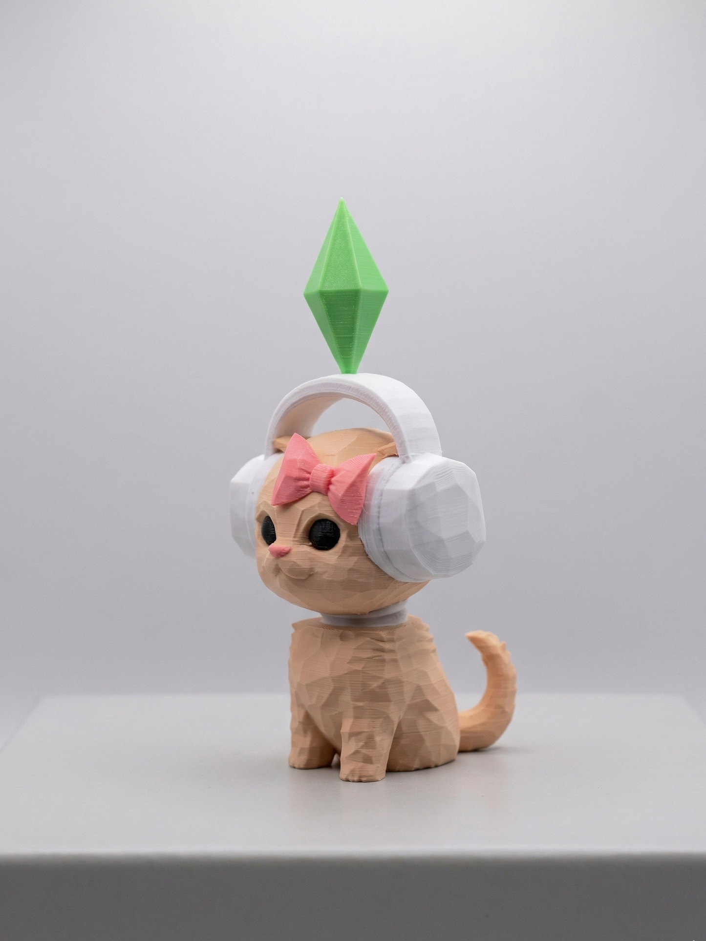 Sims Kedi Figürü – 3D Baskı Dekoratif Araba & Masa Üstü Aksesuarı