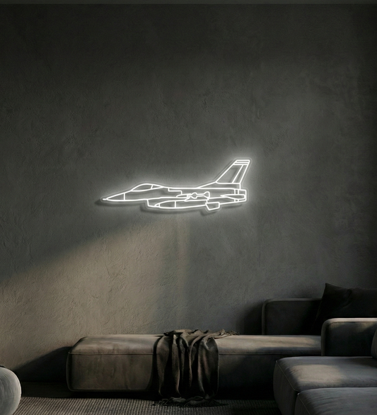 F-16 Falcon Neon Silüet