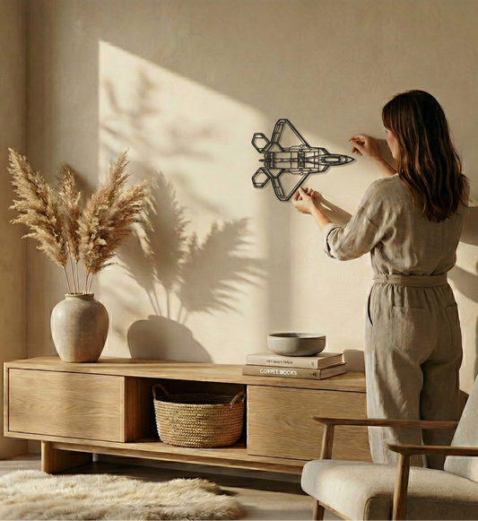 F-22 Raptor | Premium Duvar Silüeti