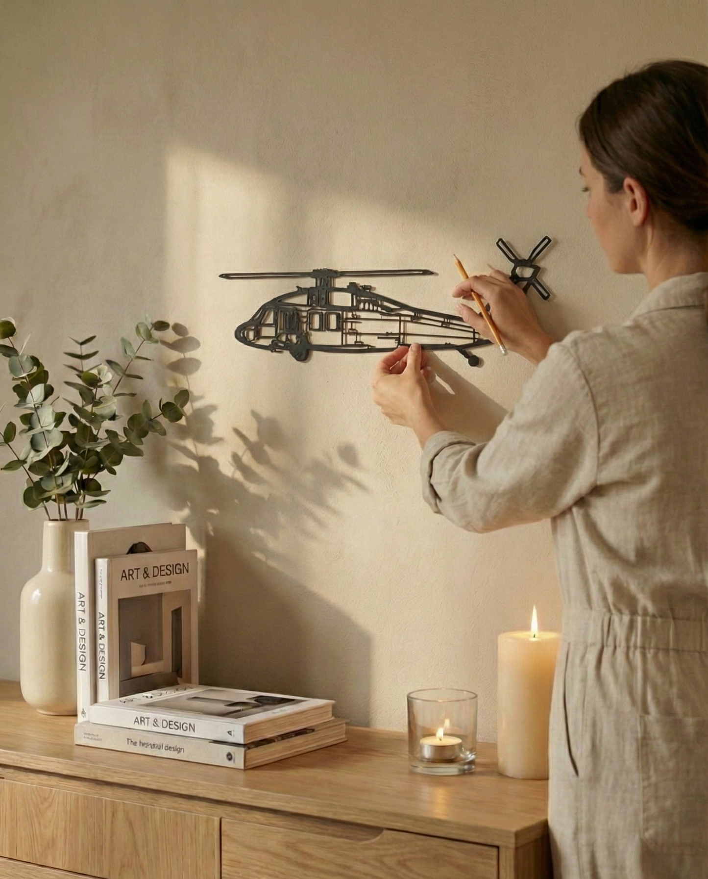 UH-60 Black Hawk | Premium Duvar Silüeti
