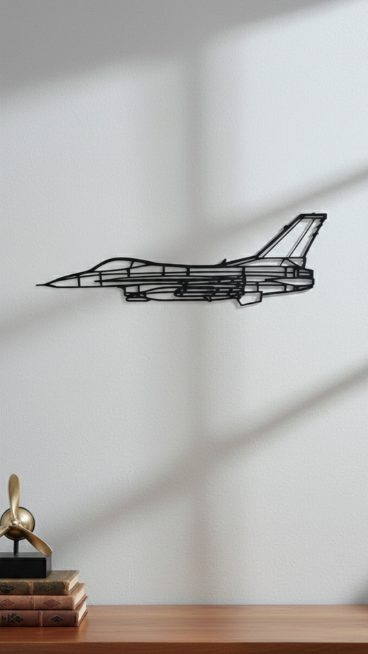 F-16C Missiles | Premium Duvar Silüeti