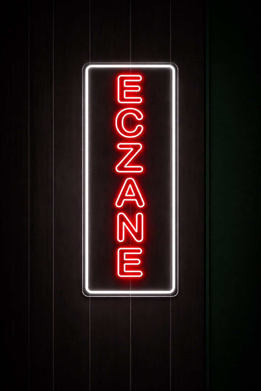 Dikey Neon LED Eczane Tabelası