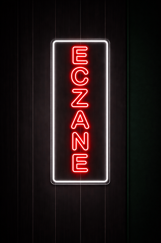 Dikey Neon LED Eczane Tabelası