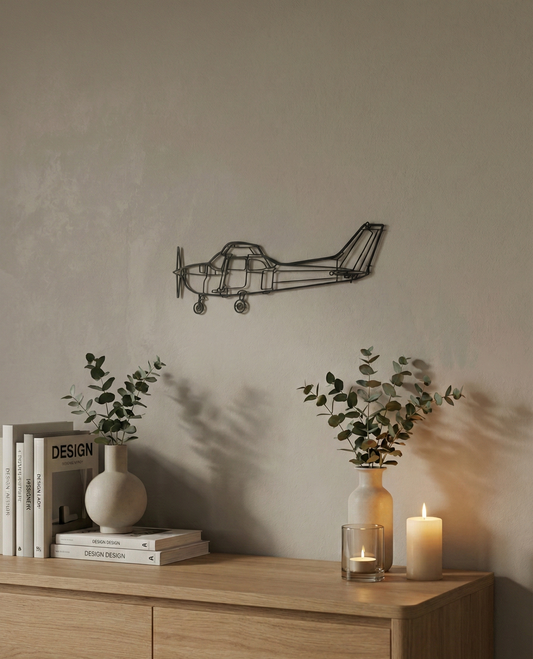 Cessna 172 Skyhawk | Premium Duvar Silüeti