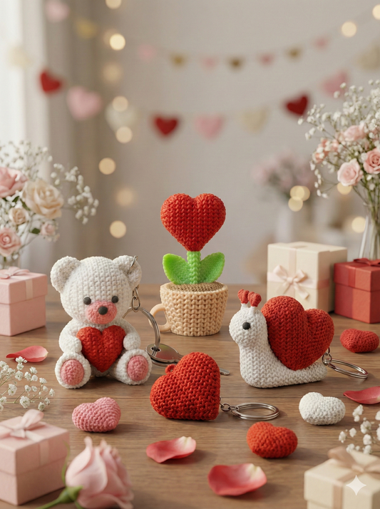 Sevgililer Günü Koleksiyonu – 4’lü Sevimli Anahtarlık Seti