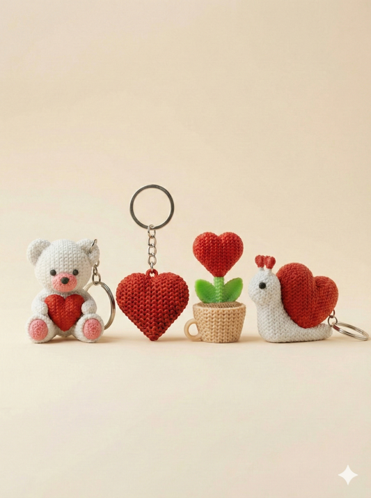 Sevgililer Günü Koleksiyonu – 4’lü Sevimli Anahtarlık Seti