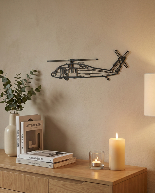 UH-60 Black Hawk | Premium Duvar Silüeti