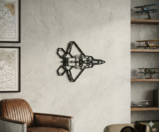 F-22 Raptor | Premium Duvar Silüeti